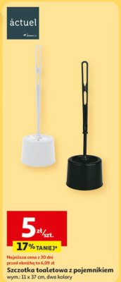 Szczotka toaletowa z pojemnikiem wym. 11 x 37 cm dwa kolory promocja w Auchan