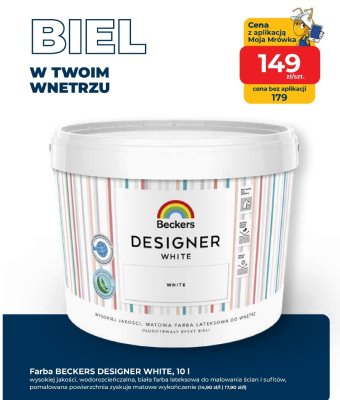 Farba BECKERS DESIGNER WHITE promocja w PSB Mrówka