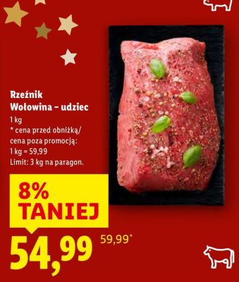 Wołowina - udziec promocja w Lidl