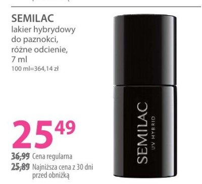Lakier hybrydowy do paznokci SEMILAC lakier hybrydowy do paznokci, różne odcienie promocja w Hebe