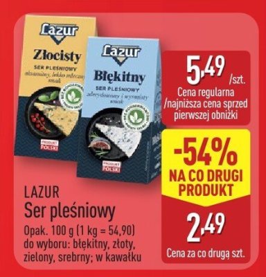 Ser pleśniowy Lazur promocja w Aldi