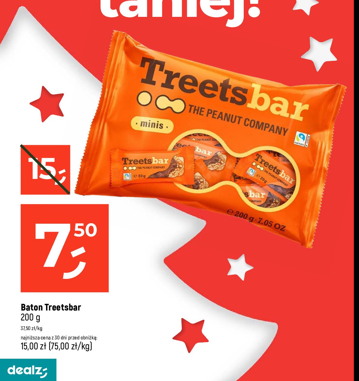 Batony mas艂o orzechowe Treets promocja