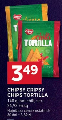 Chipsy CRISPY CHIPS TORTILLA promocja w Stokrotka