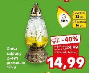 Znicz szklany z-491 promocja