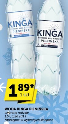 Woda Kinga Pienińska wybrane rodzaje promocja w Groszek