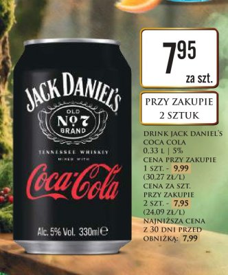 Drink Jack Daniel's & Coca-Cola promocja w Dino