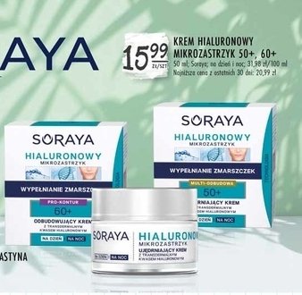Krem regenerujący na dzień i na noc Soraya hialuronowy mikrozastrzyk multi-odbudowa 50+ promocja