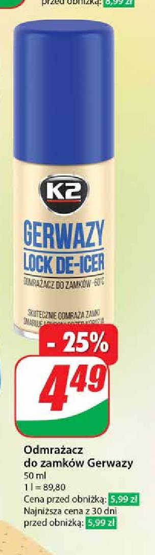 Odmrażacz do zamków gerwazy K2 promocja w Dino