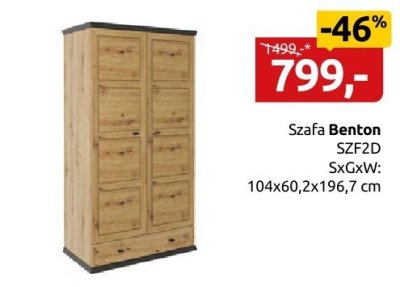 Szafa Benton SZF2D promocja w Black Red White