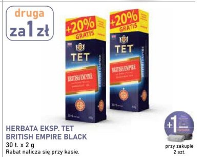 Herbata ekspresowa TET BRITISH EMPIRE BLACK promocja w Stokrotka
