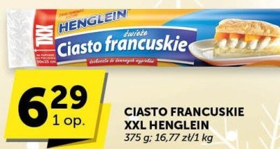 Ciasto francuskie XXL Henglein promocja w Euro Sklep