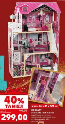 Domek dla lalek Amelia trzypiętrowy, drewniany promocja w Kaufland