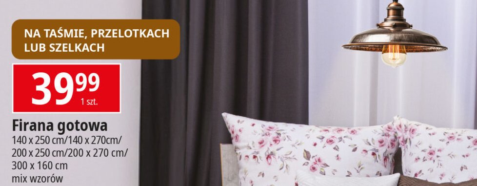Firana gotowa 200 x 250 cm promocja