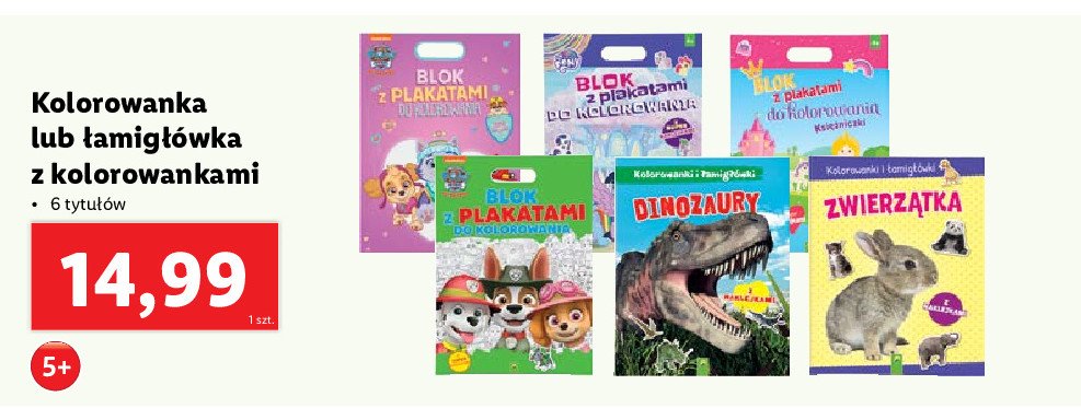 Blok z plakatami do kolorowania psi patrol promocja