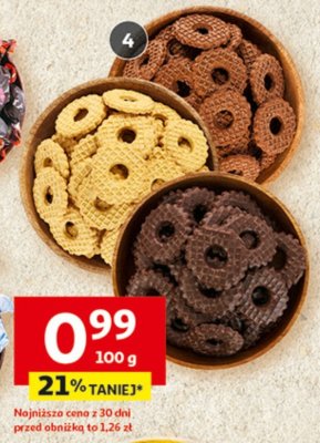 Ciastka Maja kakaowe, w polewie lub z cukrem luzem lub w opakowaniu promocja w Auchan