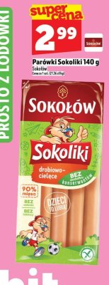Parówki Sokoliki Sokołów 140 g promocja w TOPAZ