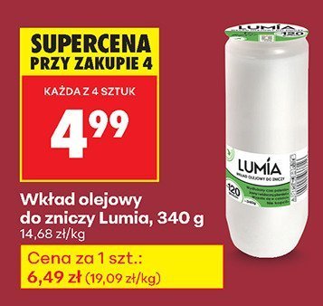 Wkład olejowy do zniczy  promocja w Biedronka