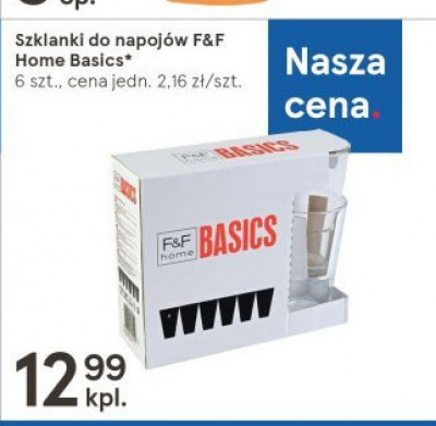 Szklanka sto偶kowa F&f home basics promocja