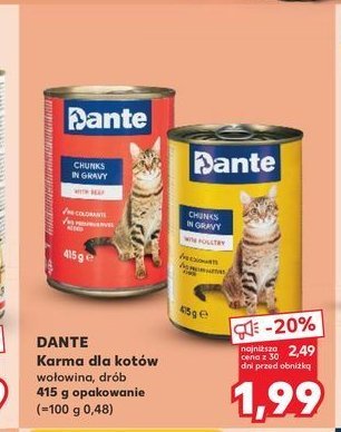 Karma dla kota wo艂owina Dante promocja