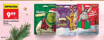 Maski w płachcie Shrek promocja w Biedronka