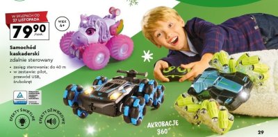 Samochód kaskaderski zdalnie sterowany z pilotem, różne rodzaje promocja w Biedronka