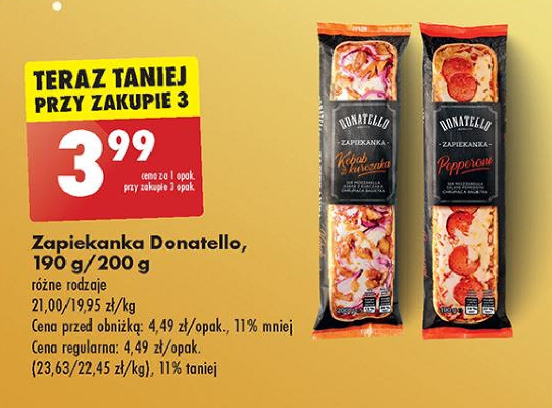 Zapiekanka kebab z kurczaka Donatello promocja w Biedronka