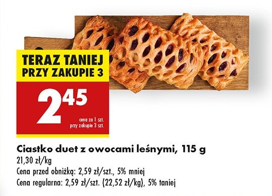 Ciastko duet z owocami leśnymi promocja