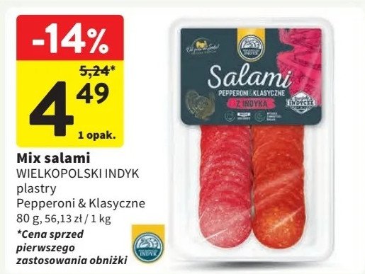 Salami pepperoni & klasyczne z indyka Wielkopolski indyk promocja