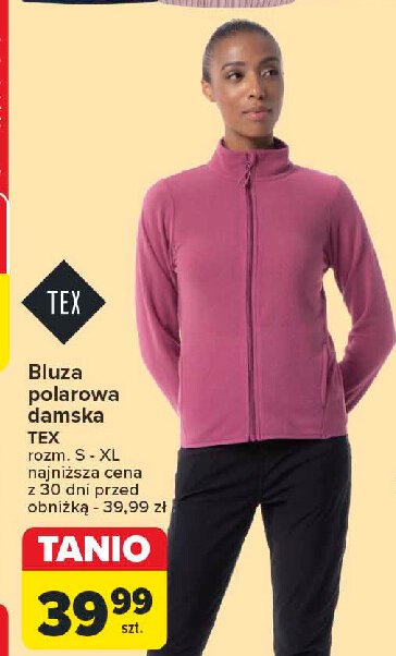 Bluza polarowa damska s-xl Tex promocja