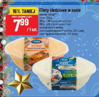 Filety śledziowe w sosie Lisner promocja w POLOmarket