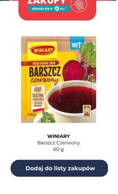 Barszcz czerwony promocja w Dino