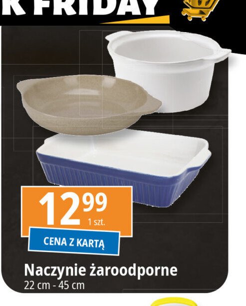 Naczynie żaroodporne 22 cm promocja w Leclerc