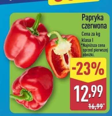 Papryka czerwona promocja w Aldi