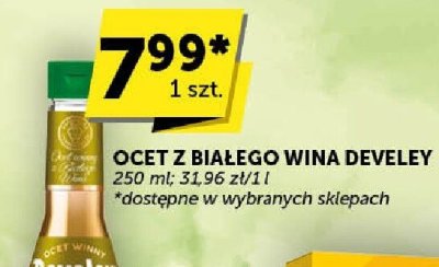 Ocet z białego wina Develey promocja w Euro Sklep