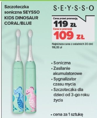 Szczoteczka soniczna KIDS DINOSAUR CORAL/BLUE promocja w NEONET
