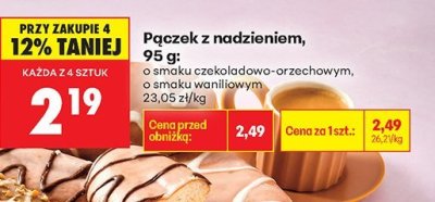Pączek z nadzieniem o smaku czekoladowo-orzechowym promocja w Biedronka