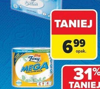 Ręcznik papierowy Foxy MEGA 1 rolka 2-warstwowy najniższa cena z 30 dni przed obniżką - 7,47 zł promocja w Carrefour