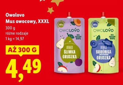 Mus owocowy, XXXL promocja w Lidl