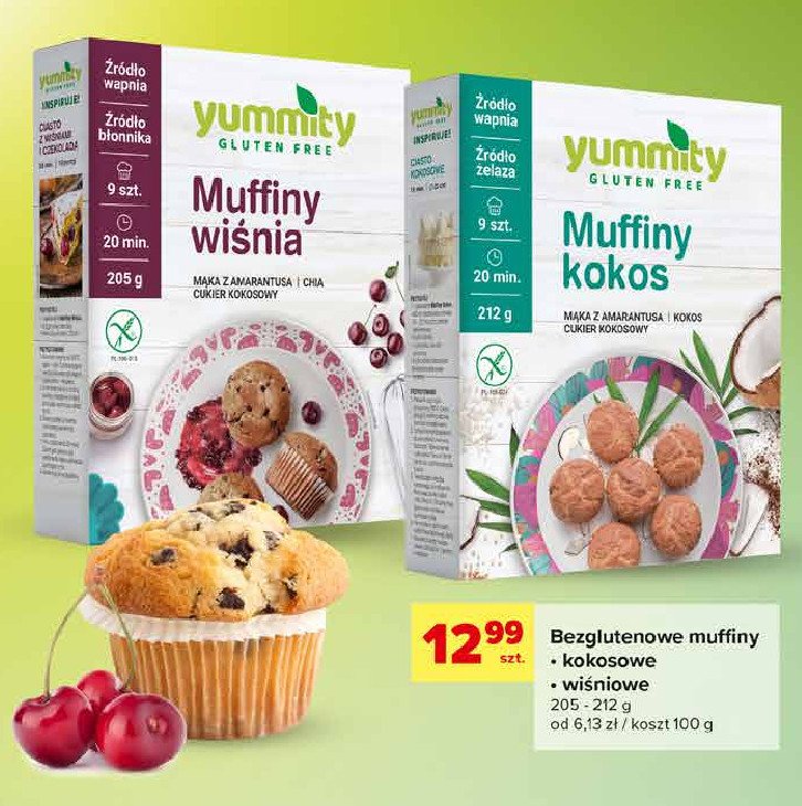 Muffiny mix amarantus kokos Yummity promocja