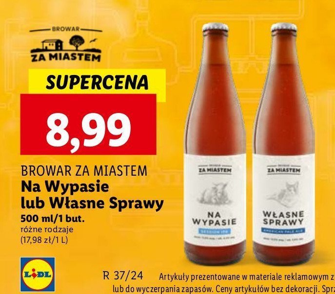 Piwo BROWAR ZA MIASTEM WŁASNE SPRAWY promocja