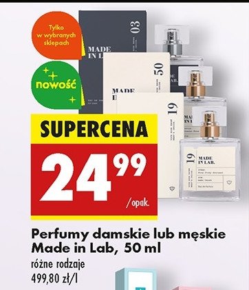 Woda perfumowana 50 Made in lab promocja w Biedronka