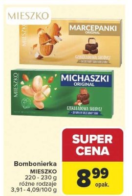 Bombonierka Marcepanki Original MIESZKO czekoladowa słodycz 220-230g promocja w Carrefour