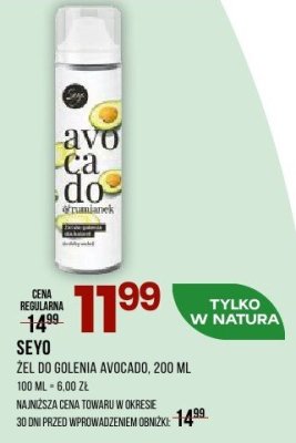 Żel do golenia SEYEO AVOCADO 200 ML promocja w Drogerie Natura