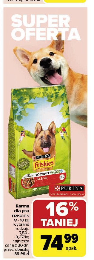 Karma dla psa Friskies active Purina friskies promocja