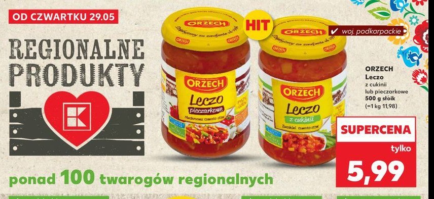 Leczo z cukinii Orzech promocja w Kaufland