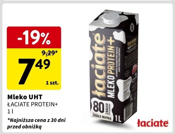 Mleko protein + Łaciate promocja w Intermarche