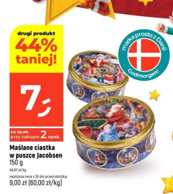 Ciastka Maślane w puszce Jacobsen 150g promocja w Dealz