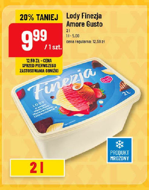 Lody truskawkowo-czekoladowo-śmietankowe Amore gusto finezja promocja