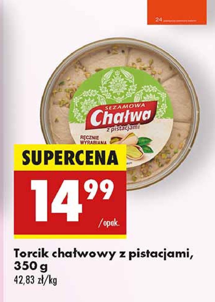 Torcik chałwowy Unitop promocja w Biedronka