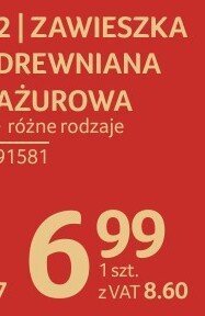 Zawieszka drewniana ażurowa różne rodzaje promocja w Selgros